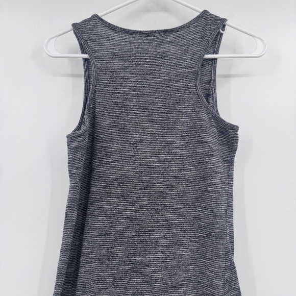 Neiman Marcus Dress Women Medium Black Striped Sleeveless Tank Maxi Back Slit - Picture 5 of 12